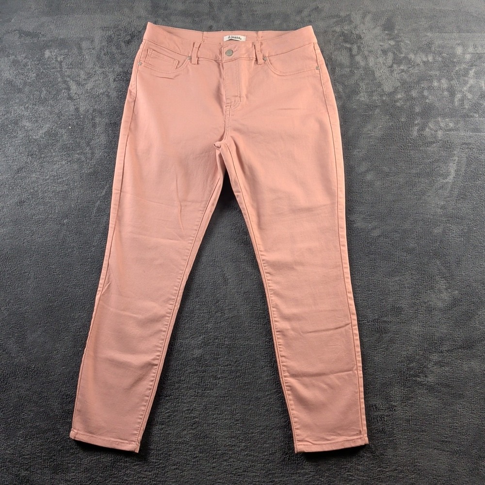 D. Jeans Skinny Jeans Womens 16 Blue High Rise Stretch Denim Pink 35x28